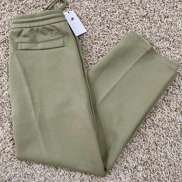 Nike Men’s Tech Tailored Fleece Pants Joggers Olive FZ7583-276 Size Medium (New) - Picture 1 of 16